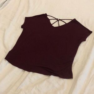 Paper moon Burgundy Crossback Top